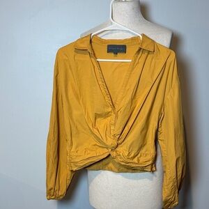 Sunday in Brooklyn 100% cotton Mustard yellow Top